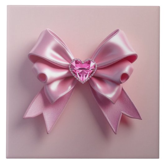 Cute bow Ceramic Tile Fliese (Vorderseite)