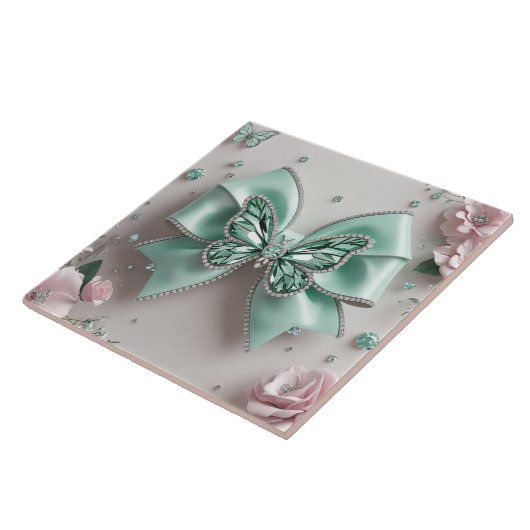Cute bow Ceramic Tile Fliese (Seite)