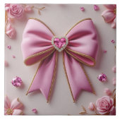 Cute bow Ceramic Tile Fliese (Vorderseite)