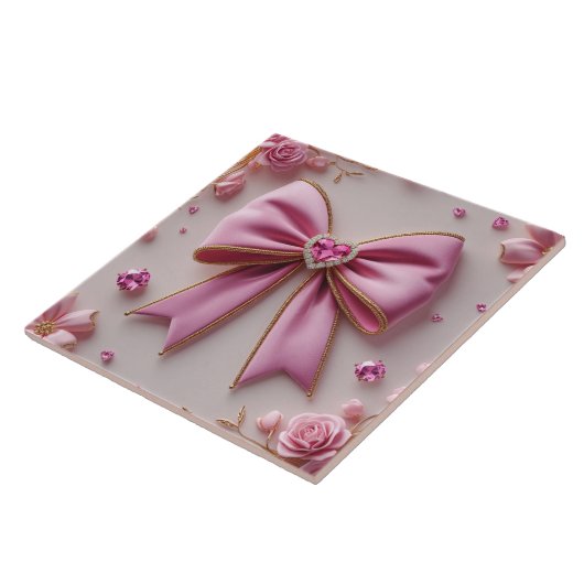 Cute bow Ceramic Tile Fliese (Seite)