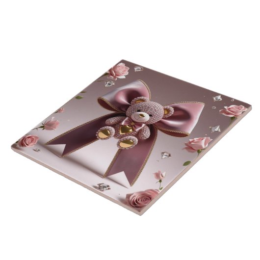 Cute bow Ceramic Tile Fliese (Seite)