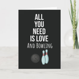 Cute Bowling Cards Bowler Strike Ball Sport Karte