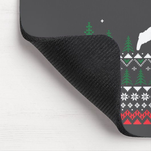 Cute Bowling Player Santa Claus Hat Ugly Christmas Mousepad (Ecke)