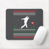 Cute Bowling Player Santa Claus Hat Ugly Christmas Mousepad (Mit Mouse)