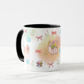 Cute Bows Books and Pencil Design, Soft Girl Study Tasse (Vorderseite Links)