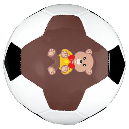 Cute Bowtie Teddy Bear Brown Soccer Ball (Gedreht)
