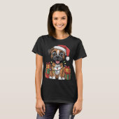 Cute Boxer Christmas Xmas Design Funny Dog Lover H T-Shirt (Vorne ganz)