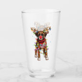 Cute Boxer Dog Funny Christmas Holiday Gifts Glas (Vorderseite)
