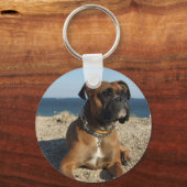 Cute Boxer Dog Keychain Schlüsselanhänger (Vorderseite)