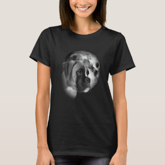 cute Boxer Dog with Moon Boxer Dog T-Shirt