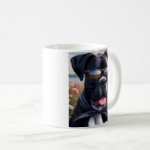 Cute Boxer Dog with Shades Kaffeetasse (VorderseiteRechts)