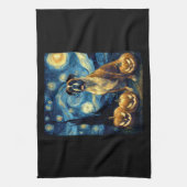 Cute Boxer Halloween Jack O Lantern Pumpkin Face S Geschirrtuch (Vertikal)