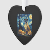 Cute Boxer Halloween Jack O Lantern Pumpkin Face S Ornament (Vorderseite)