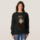 Cute Boxer In Your Pocket Dog     Men Women Sweatshirt (Vorne ganz)