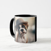 Cute Boxer Puppy – Stylish Dog Art Tasse (Vorderseite Links)