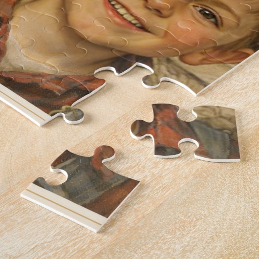 Cute Boy With Chicken Jigsaw Puzzle (Seite)