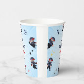 Cute Boys Ninja Warrior Karate kids 3rd Birthday Pappbecher (Rechts)