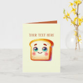 Cute bread slice customizable bakery vendors karte (Gelbe Blume)