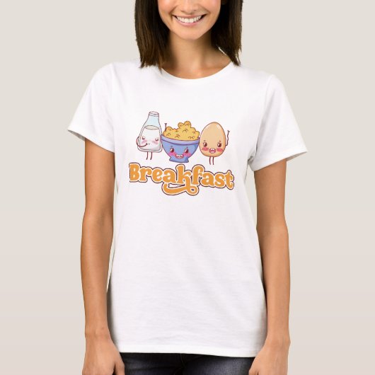 Cute Breakfast Foodie Graphic  T-Shirt (Vorderseite)