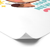 cute bright reindeer new year poster 2026 (Ecke)