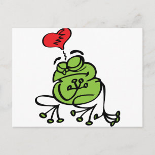 Cute Broken Heart, Anti Valentine's Day Frog Feiertagspostkarte