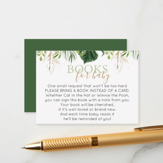 Cute Brontosaurus Dinosaur Bring a Book Insert (Vorderseite/Rückseite Beispiel)