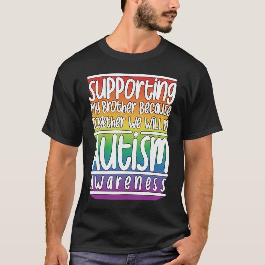 Cute Brother Autism Awareness For Autism Support T-Shirt (Vorderseite)