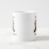 Cute Brown beagle Personalize Jumbo-Tasse (Vorderseite)