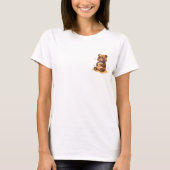 Cute Brown Bear Covered in Dripping Honey Drinking T-Shirt (Vorderseite)
