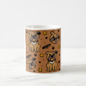 Cute Brown Bulldog Pattern Personalized Gift Kaffeetasse (Mittel)