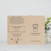 Cute Brown Coffee Cup Coffee Shop Menu (Stehend Vorderseite)