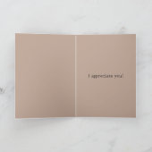 Cute Brown Cream Hedgehog Mouse Appreciation Karte (Innenseite)