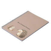 Cute Brown Cream Hedgehog Mouse Appreciation Notizblock (Linke Seite)