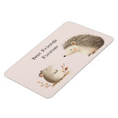 Cute Brown Cream Hedgehog Mouse Best Friends Magnet (Linke Seite)