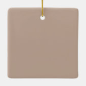 Cute Brown Cream Hedgehog Mouse Keramikornament (Rückseite)