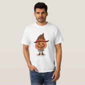 Cute Brown Halloween Pumpkin  T-Shirt (Vorne ganz)