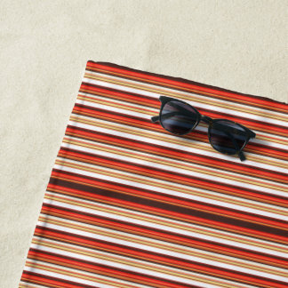 Cute brown red stripes strandtuch