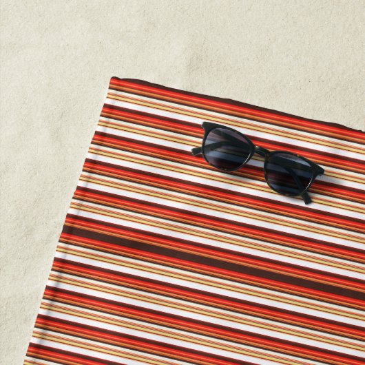 Cute brown red stripes strandtuch (Beispiel)