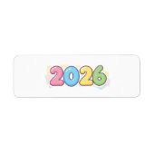 Cute Bubble 2026 Typography – Candy Gloss Pastel (Vorne)