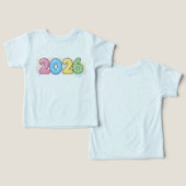 Cute Bubble 2026 Typography – Candy Gloss Pastel (Design Vorderseite & Rückseite)