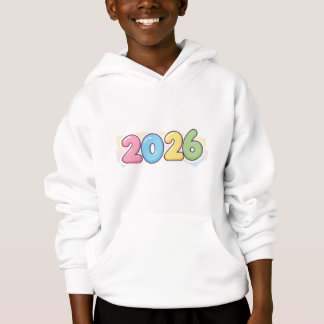 Cute Bubble 2026 Typography – Candy Gloss Pastel Hoodie