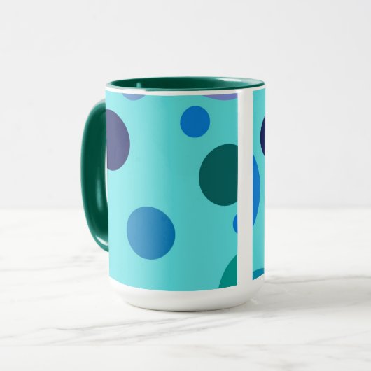 Cute Bubble design with Customizable Name Initial Tasse (Vorderseite Links)