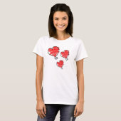 Cute Bubble Red Heart T-Shirt (Vorne ganz)
