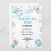 Cute bubble theme party invitation einladung (Vorne/Hinten)