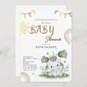 Cute Budget Baby Shower Einladung (Vorne/Hinten)