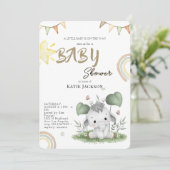 Cute Budget Baby Shower Einladung (Stehend Vorderseite)