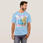Cute Budgie Whimsical Watercolor Mans Dad T Shirt (Vorne ganz)