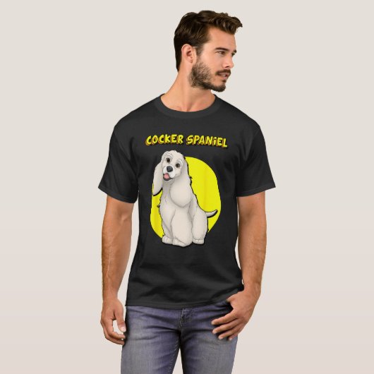 Cute Buff Cocker Spaniel T-Shirt (Vorne ganz)