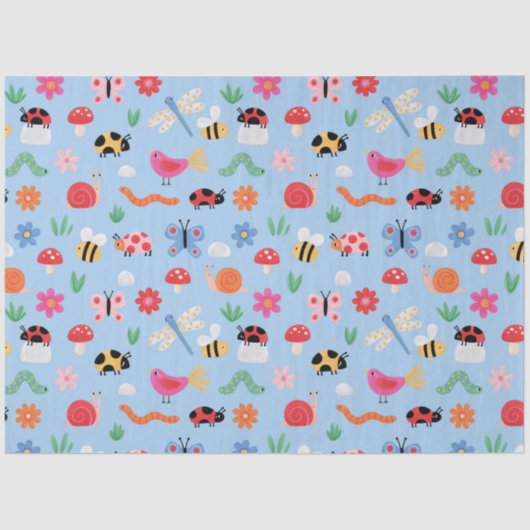 Cute Bugs Tissue Paper Seidenpapier (Vorderseite)