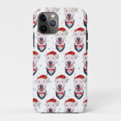 Cute Bull Terrier Dog Christmas Pattern Case-Mate iPhone Hülle (Rückseite)